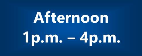 Afternoon times for express advising 1pm to 4pm